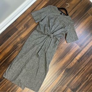 Zara gray wool blend midi dress